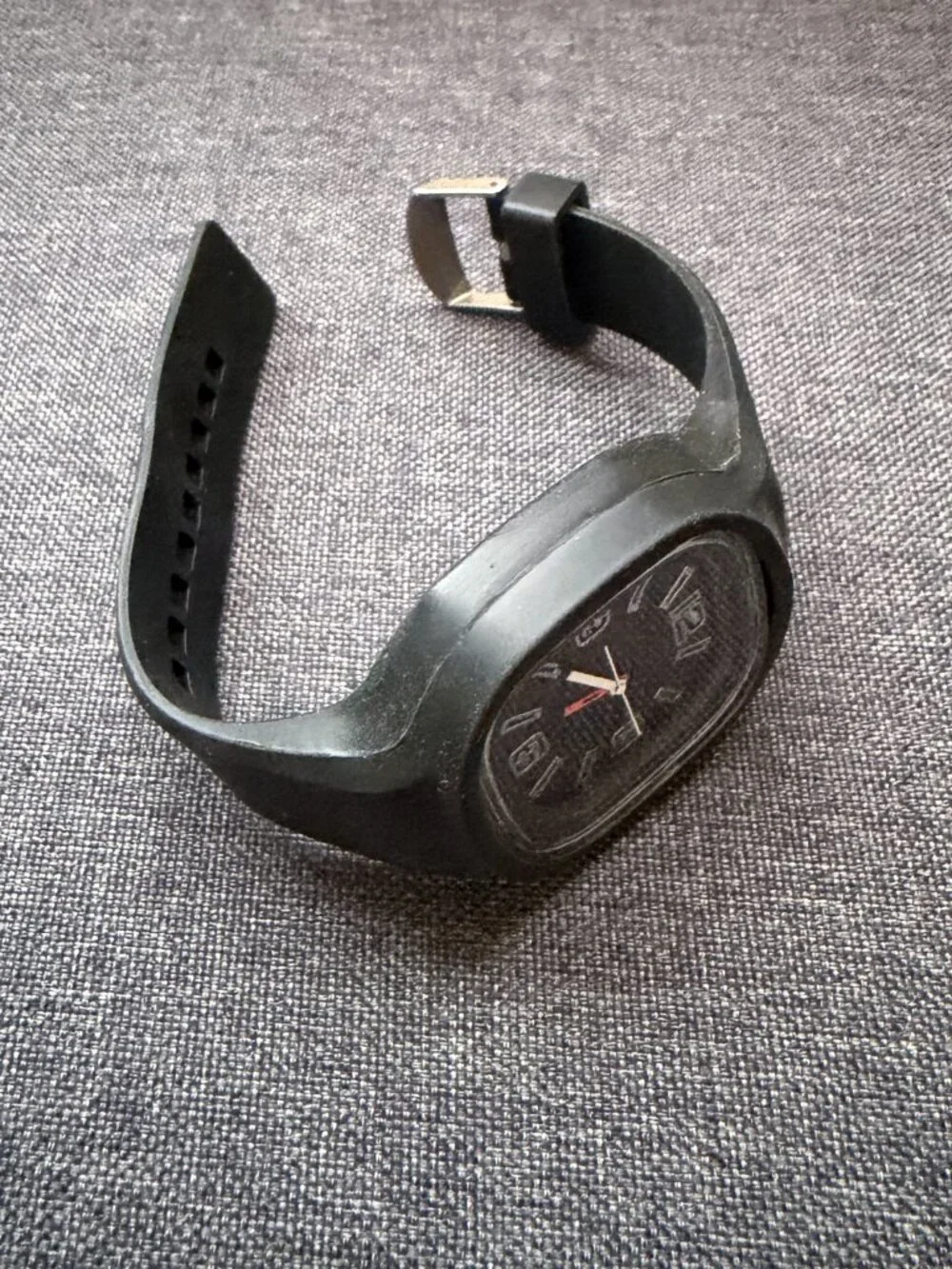 Remix Black Silicone Square Watch